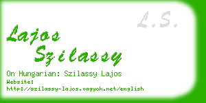 lajos szilassy business card